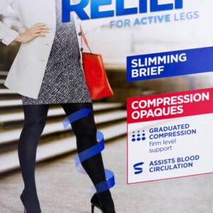 Warner's Sheer Relief For Active Legs Travel Support Pantyhose