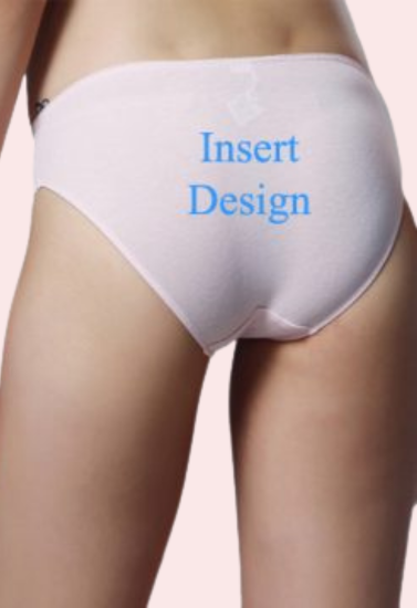 Insert design- customize mid rise cotton bikini panty