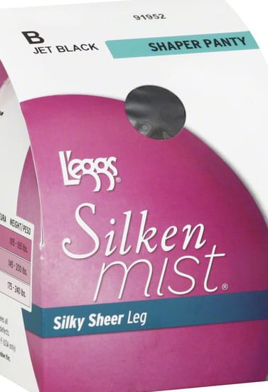 L’eggs silken mist black mist control top sheer toe