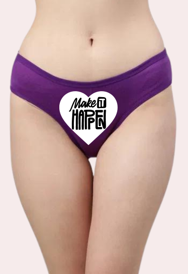 Heart-themed ‘Make it Happen’ Custom Panty