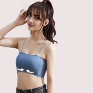 2 Pack seamless padded crop top bra