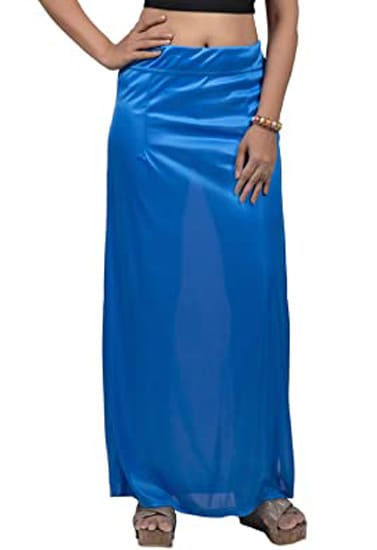 Ladies’ silk saree blue petticoat