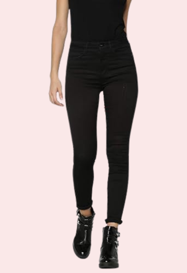 Women’s Classic High Waist Royal Black Skinny Jeans
