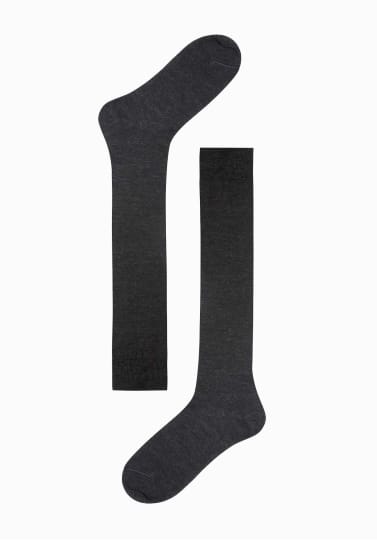 Le bourget black hi-socks unisex western seamless boot socks 2-pack