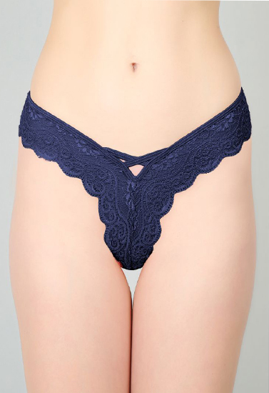 Blue Lace Design Women’s Thongs ( Pack of 1 )