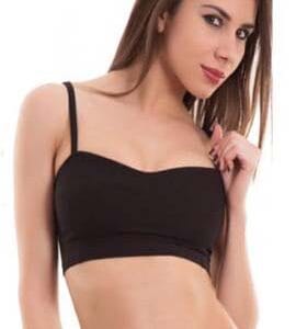 Longline Cozy Black Seamless Cage Bra
