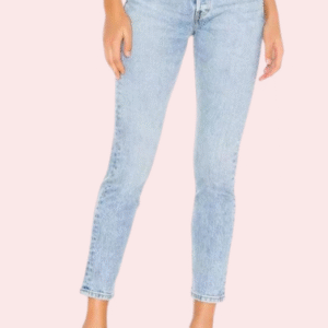 Chic Blue High Rise Skinny Jeans with Low Stretch