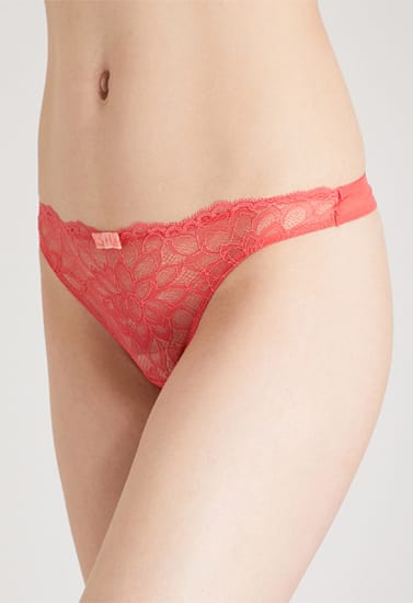 Princesse dream spotlight coral fishnet lace thong