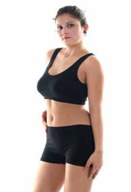 “Black” Seamless Sports Bra And Boyshort Set