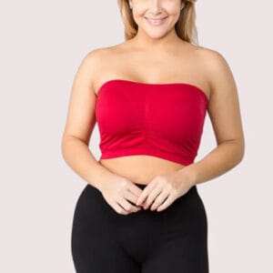 Red Hot Tube Bandeau Bra Top for Women