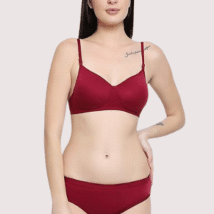 Lightly Padded Bra & Soft Cotton Panty Set (2 pack)