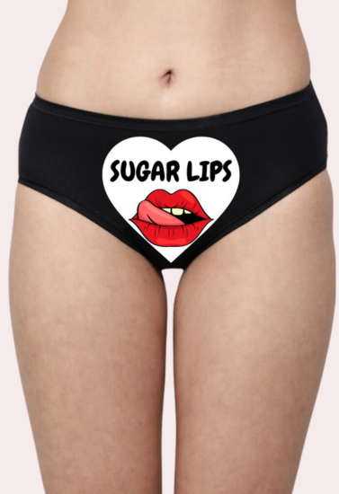 Sugar lips-coated whispers custom panty