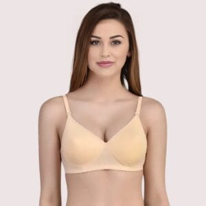 Women Beige Full Coverage Lightly Padded Bra