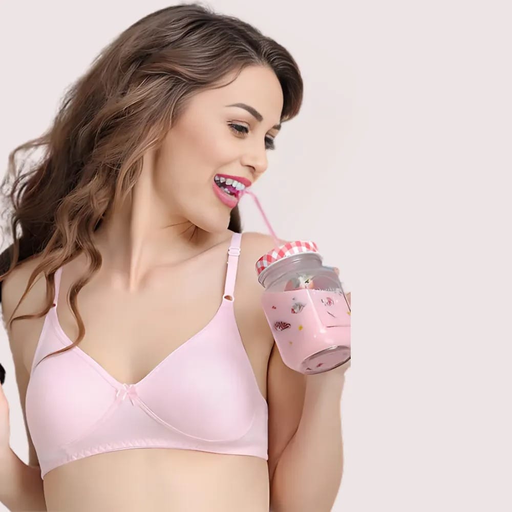 “Hushh” Very Beautiful Detachable Baby Pink Soft Padded Bra