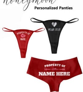 Snazzy Honeymoon Personalized Panties Pack