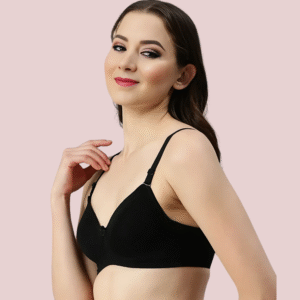 Passion Plunge – Black Seamless Padded Bra