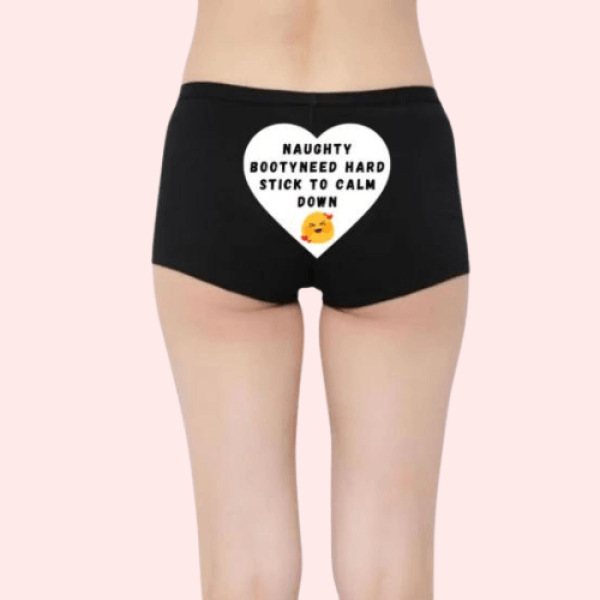 Naughty quotes printed panties